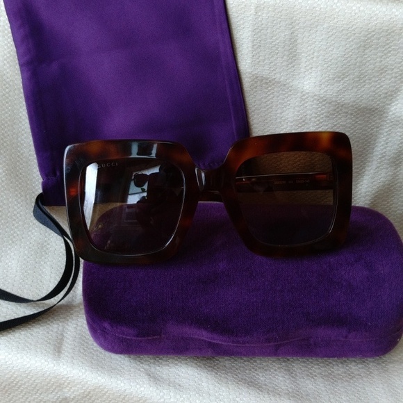 New GUCCI women’s  oversized square sunnies sunglasses - Picture 14 of 14